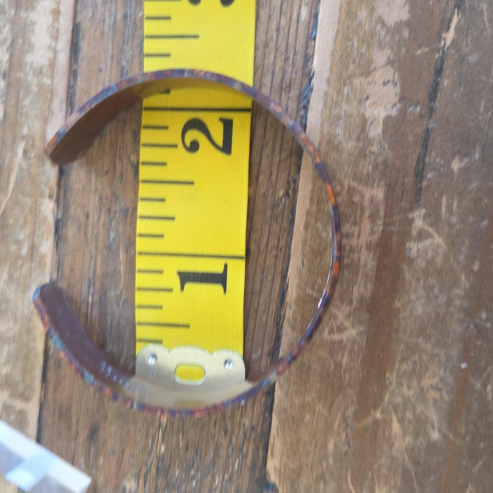 Multi Colored Flame Painted Cuff Bracelet - image 4